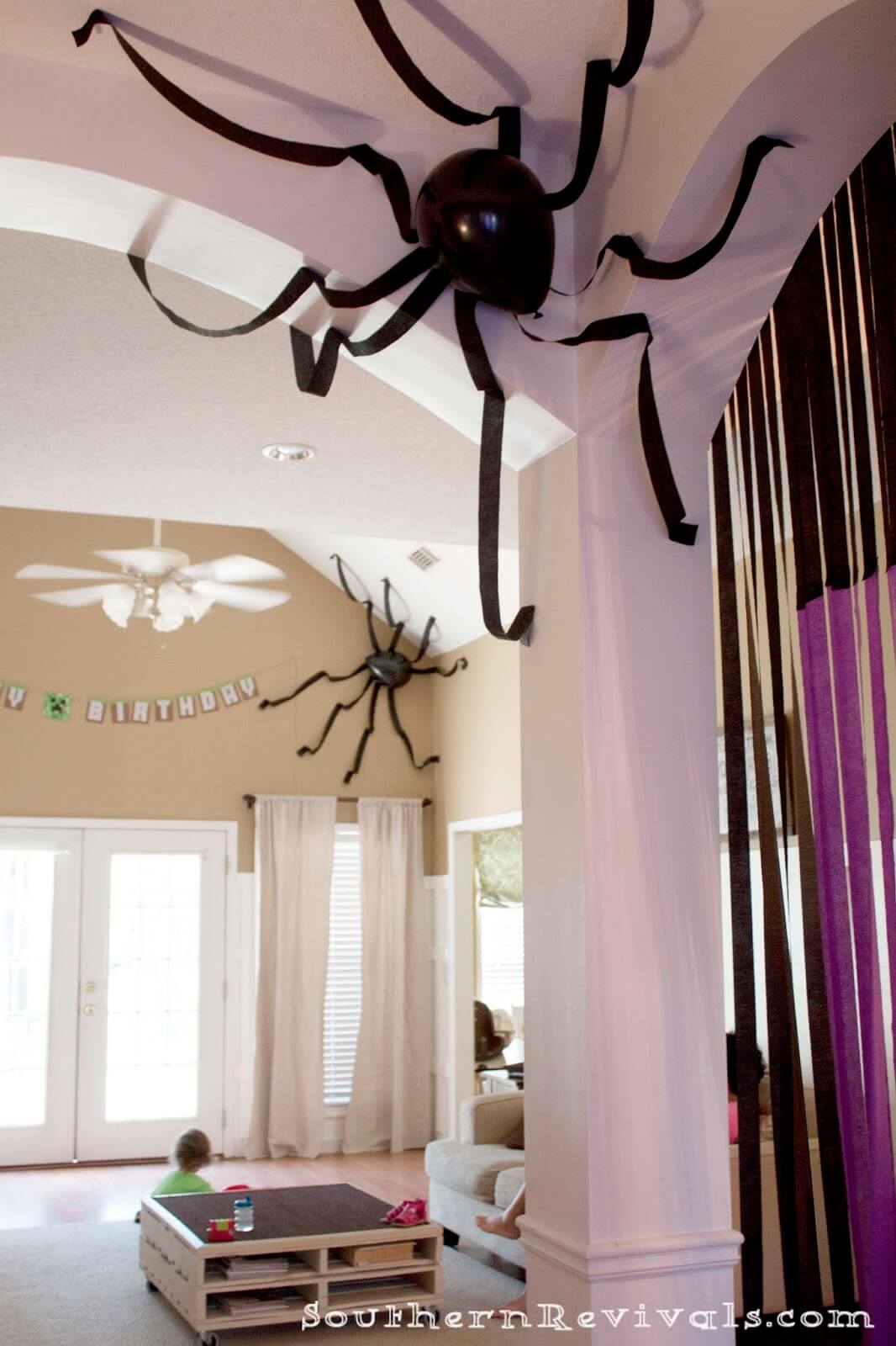 Scary Spiders Make Spooky Rooms | DIY Indoor Halloween Decorating Ideas