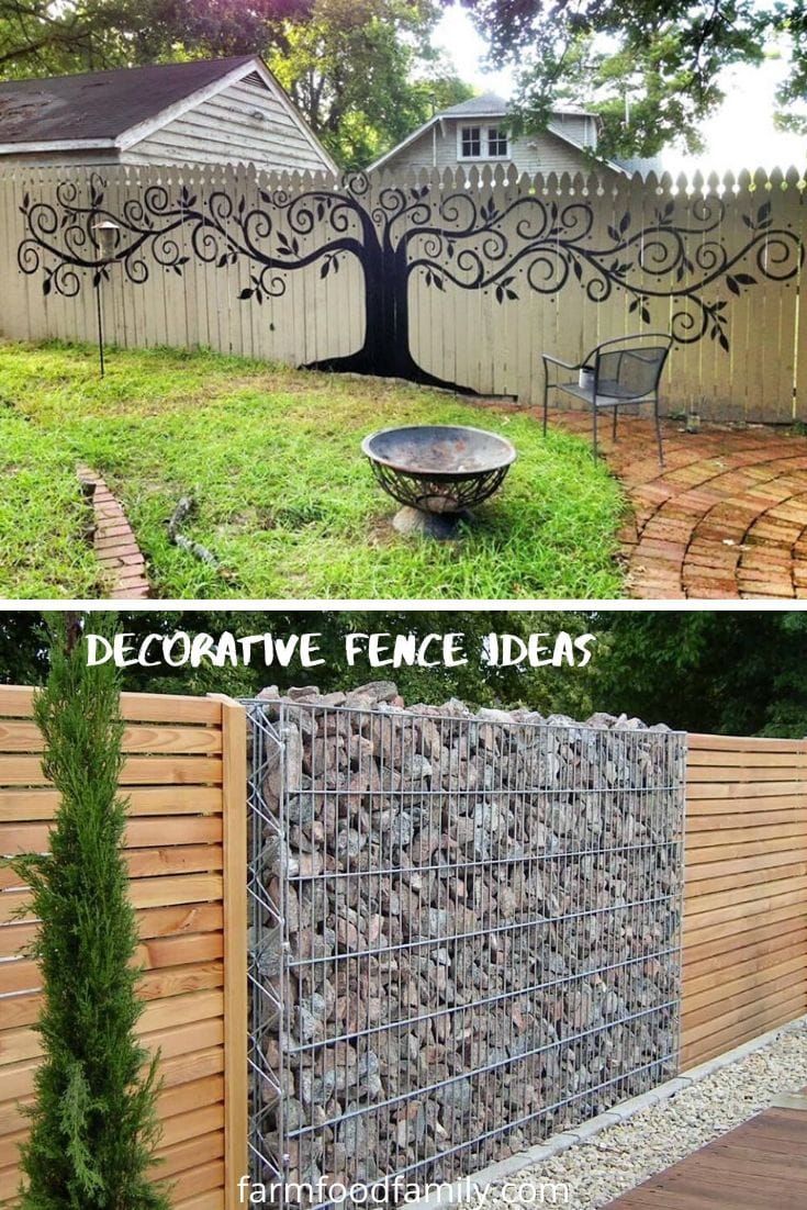 Decorative fence ideas for back and front yard