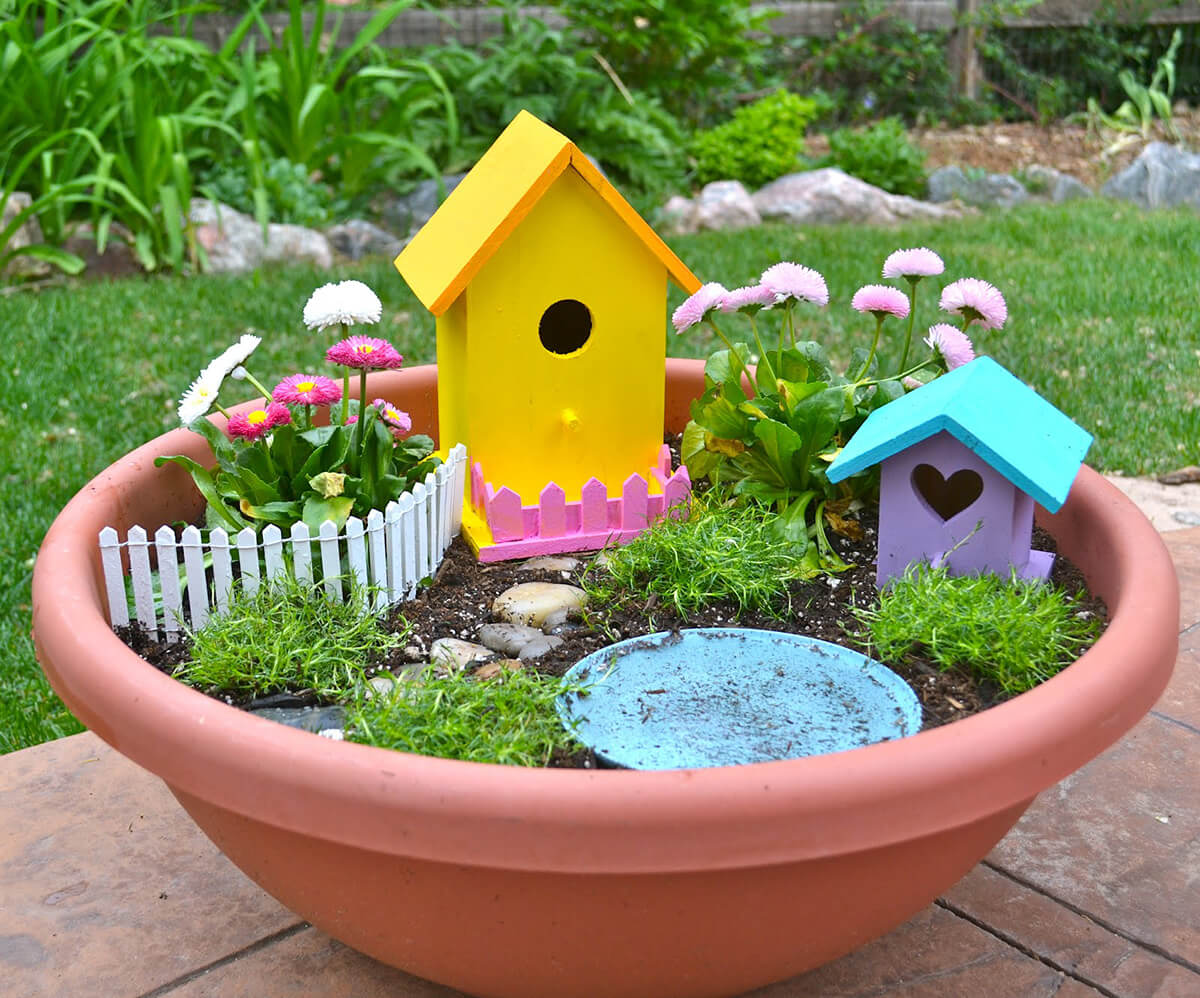 Cheerfully Yours Fairy Planter Garden | fairy garden accessories | miniture fairy garden ideas inspiration | homemade fairy garden decorations