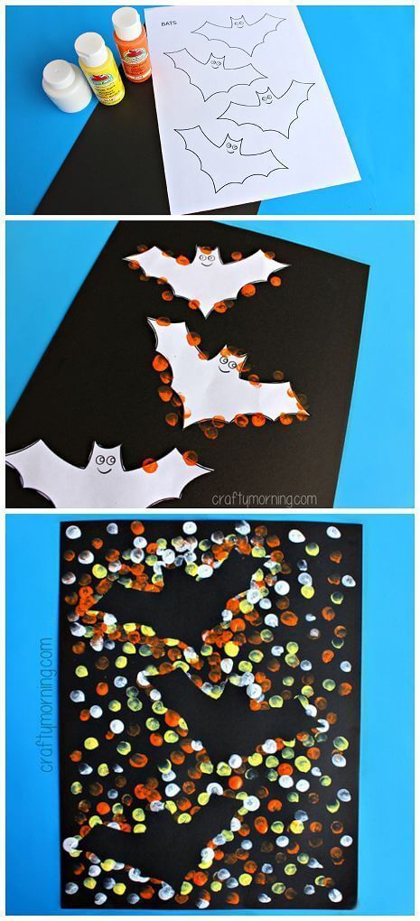 Flying Bat Resist Painting | Fun & Creative DIY Halloween Crafts for Kids
