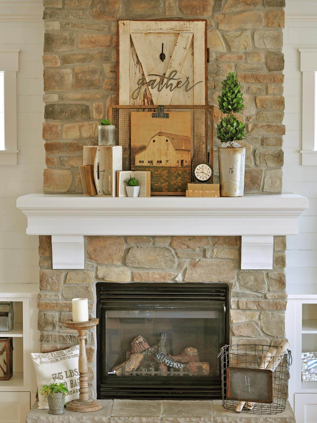 Gather at the Homestead to Celebrate Fall | Fall Mantel Decorating Ideas For Halloween