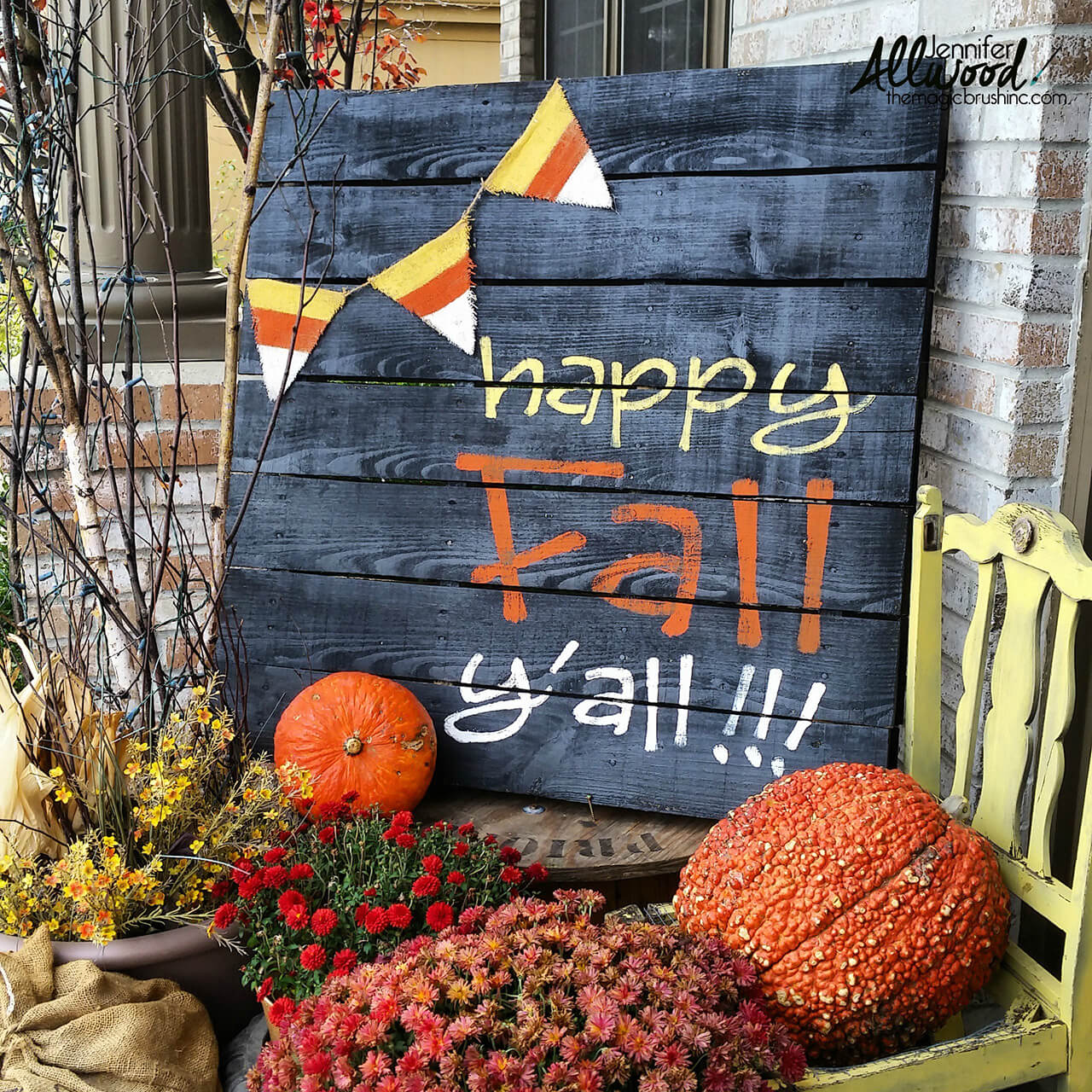 Southern Charm With a Fall Flair | Fall Porch Decoration Ideas | Porch decor on a budget