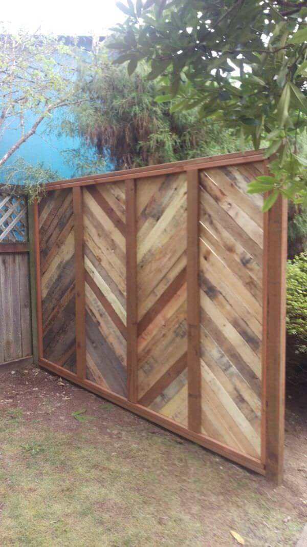 DIY Fence Ideas: DIY Wooden Chevron Panel Fence