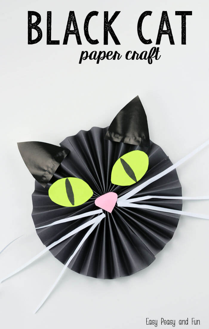 Witch’s Kitty Paper Cat | Fun & Creative DIY Halloween Crafts for Kids