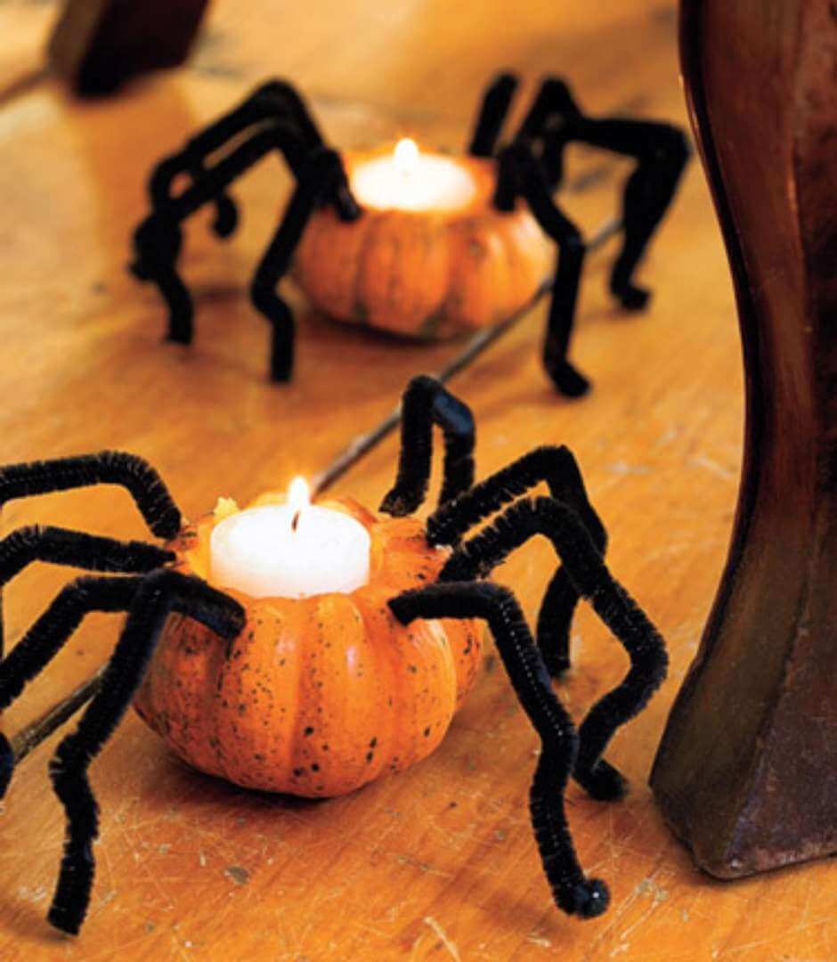 Mini-Pumpkins Can Still Make Jack-O-Lanterns | DIY Indoor Halloween Decorating Ideas