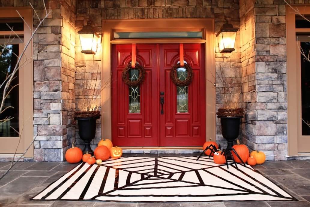 A Themed Welcome | Scary DIY Halloween Porch Decoration Ideas | vintage halloween porch