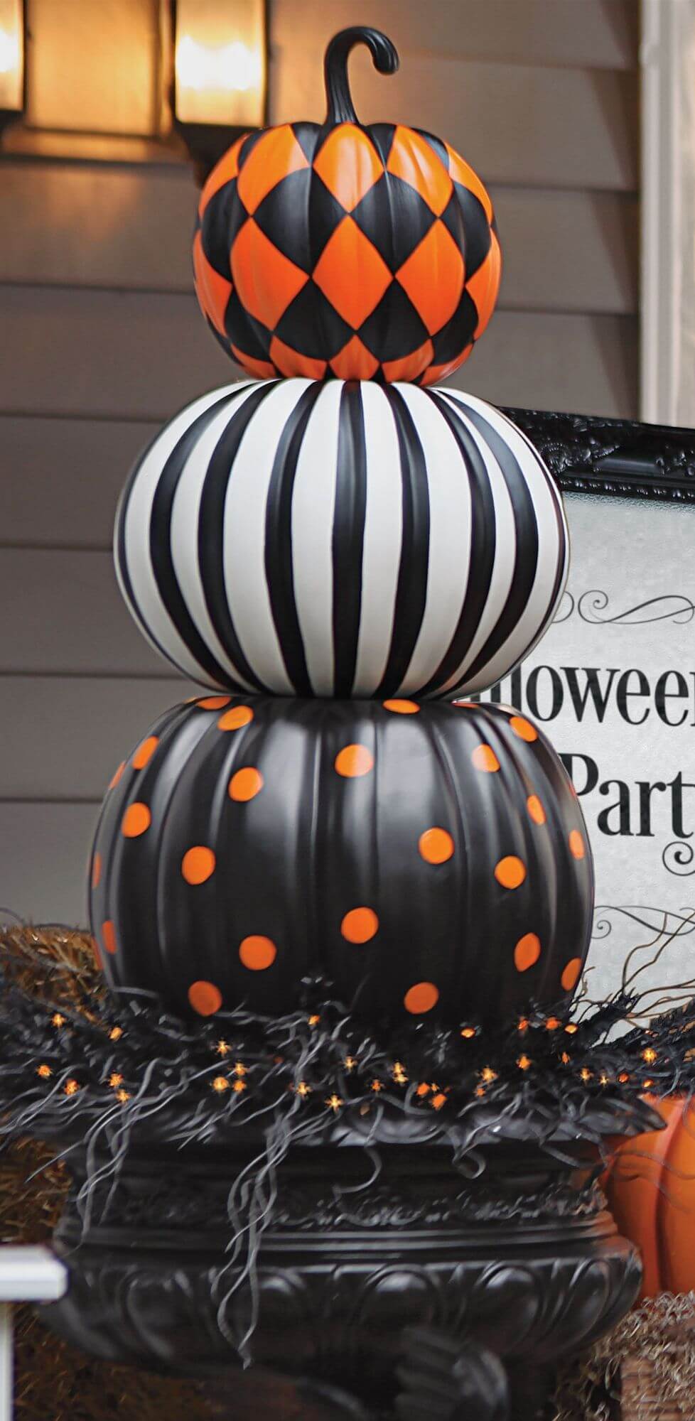 Pumpkins Have Character Too | Scary DIY Halloween Porch Decoration Ideas | vintage halloween porch