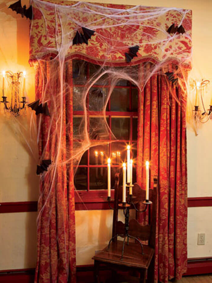 Window of a Haunted Mansion | DIY Halloween Window Decoration Ideas