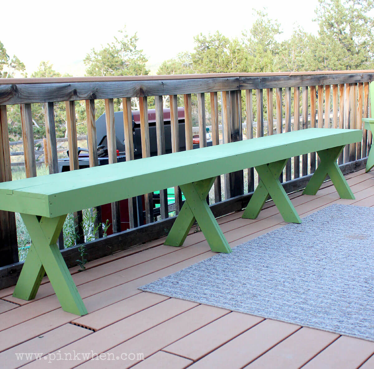 Outdoor DIY Bench Ideas: Picnic and BBQ Style Long Bench