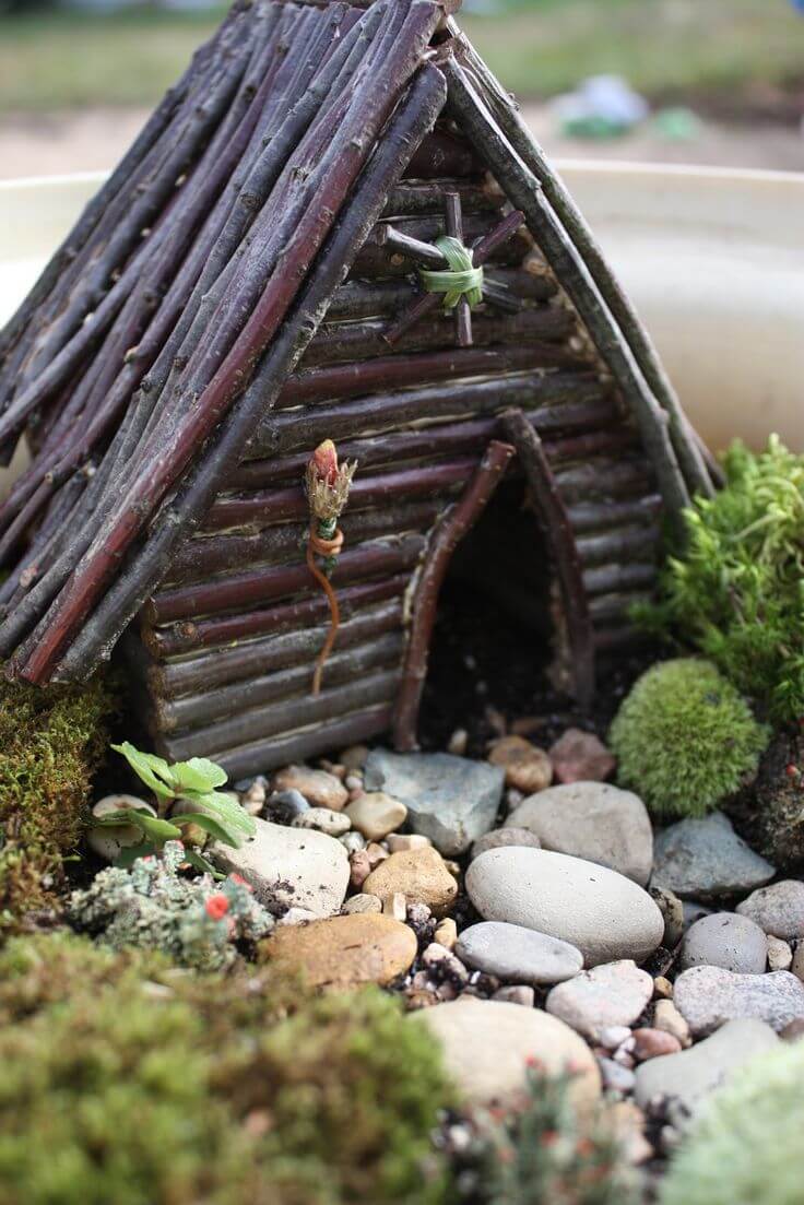 Hand Assembled Bespoke Fairy Lodge | fairy garden accessories | miniture fairy garden ideas inspiration | homemade fairy garden decorations