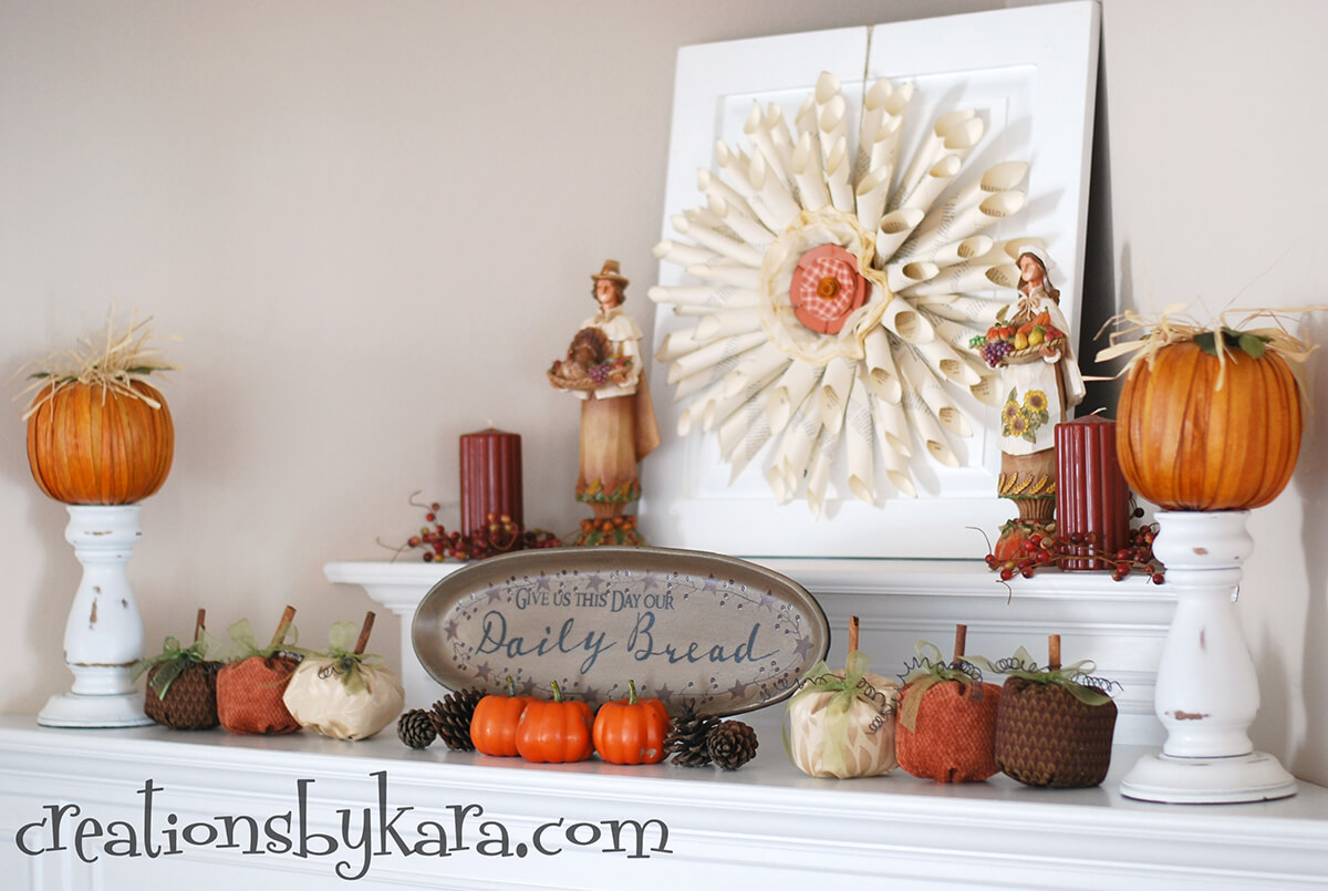 Designer Details with Fall Mantel Decorating Ideas | Fall Mantel Decorating Ideas For Halloween