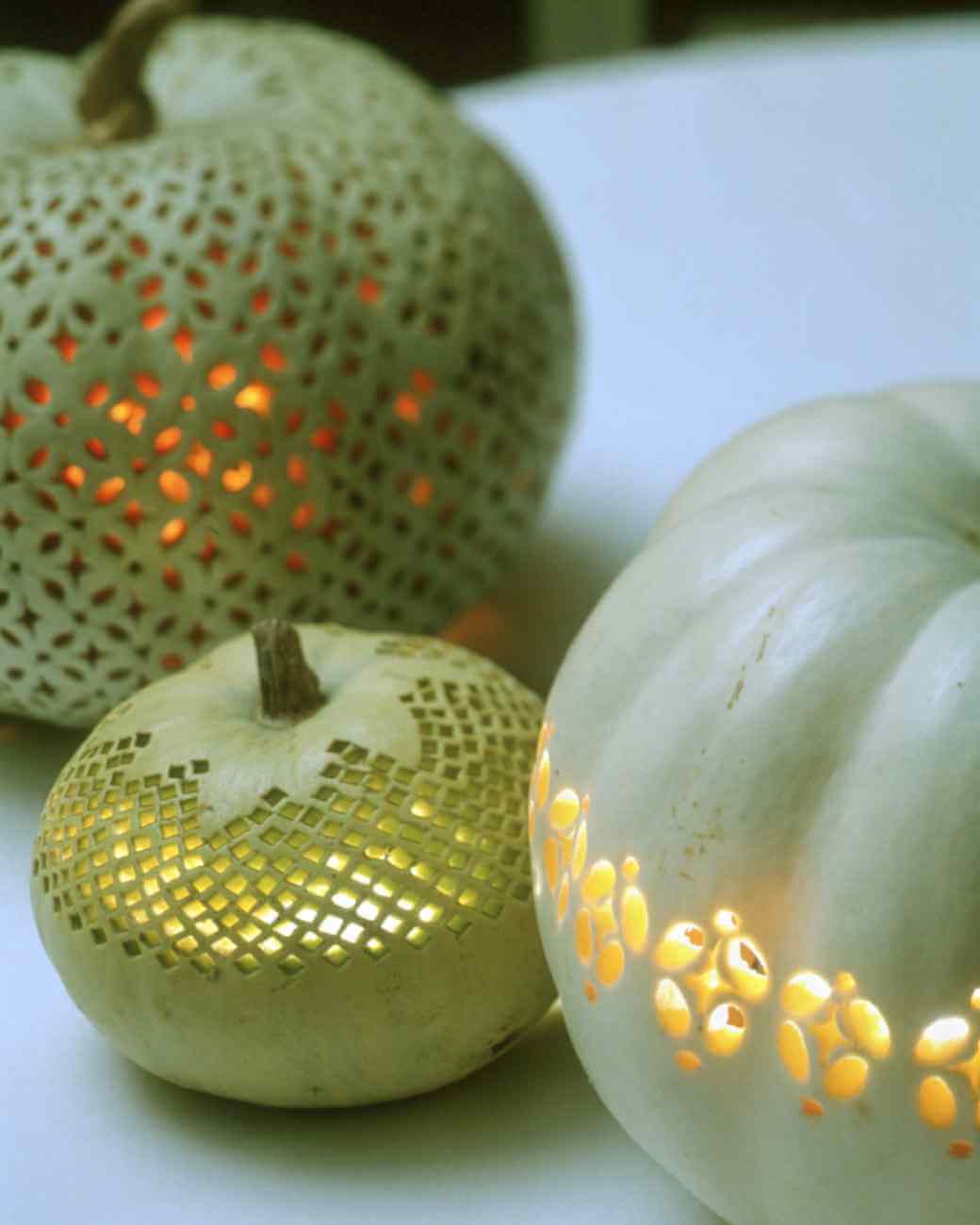 DIY Pumpkin Carving Ideas: Lace Patterned Pumpkins