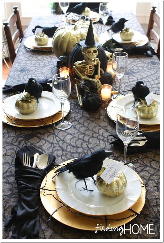 Tablescape Can Add To Spooky Feel | DIY Indoor Halloween Decorating Ideas
