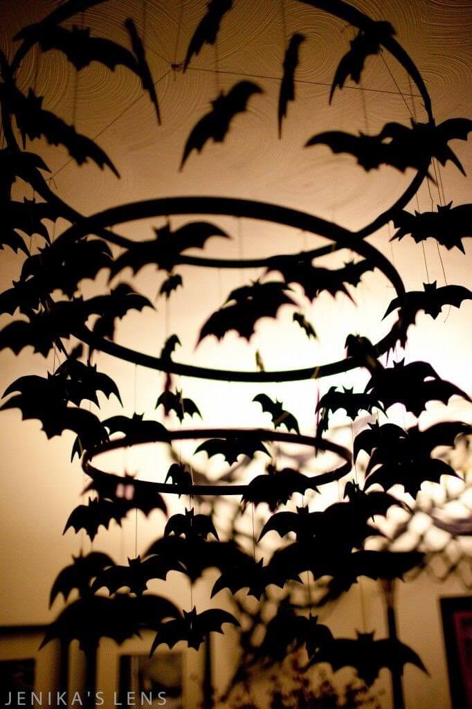 Bat Chandelier Inspires, Delights | DIY Indoor Halloween Decorating Ideas