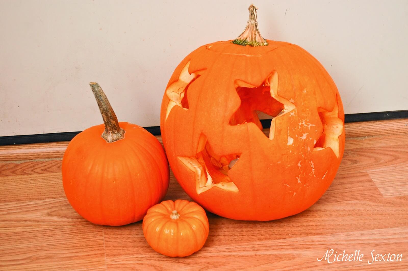 DIY Pumpkin Carving Ideas: Starry Night