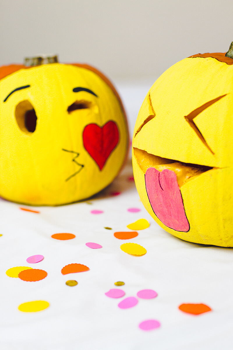 DIY Pumpkin Carving Ideas: Emojis