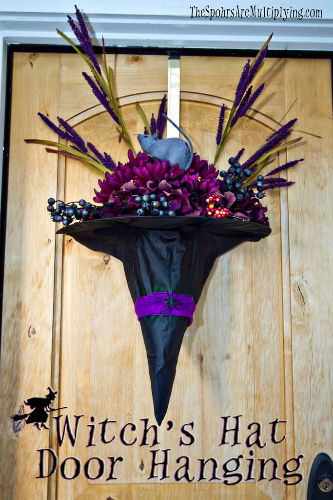 Halloween Door Decoration Ideas: A Bountiful Witch’s Hat