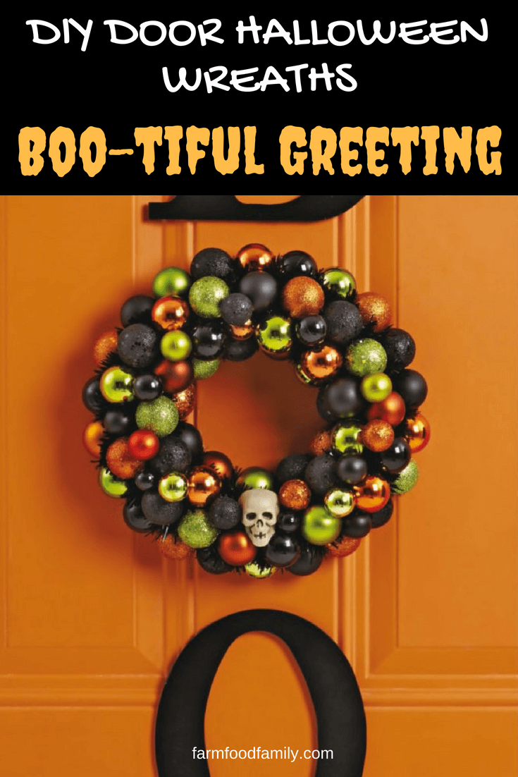DIY Front Door Halloween Wreath: Boo-tiful Greeting