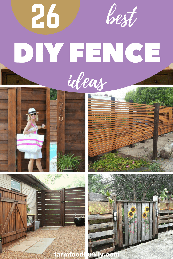 26+ Affordable DIY Fence Ideas You Need To Try #diyfence #backyard #garden #privacy #farmfoodfamily