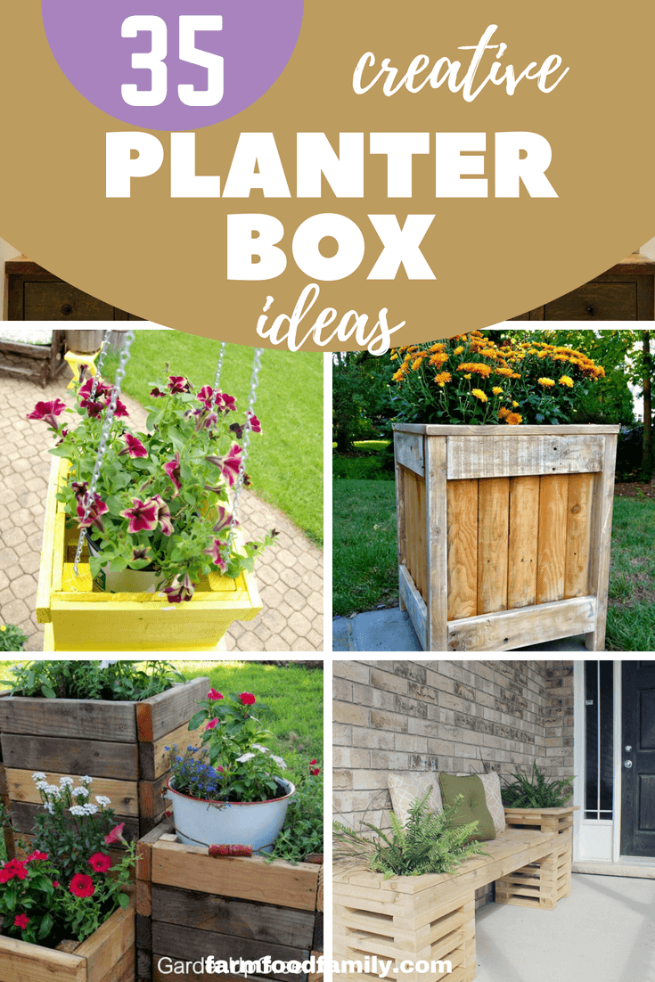 35 Creative DIY Pallet and Wood Planter Box Ideas For Your Garden