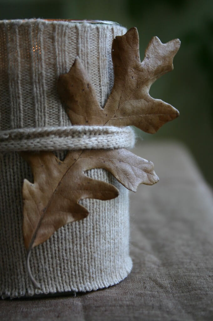 A better sweater | DIY Fall-Inspired Home Decorations With Leaves - FarmFoodFamily