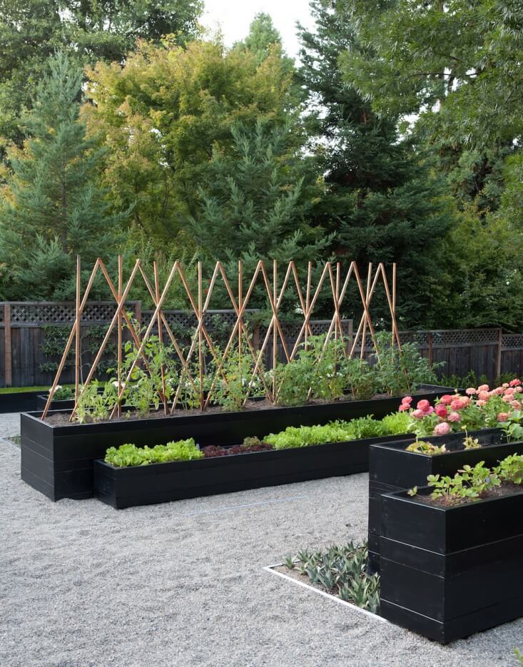 Sculptural planter box | Edging Plants for Kitchen Gardens - FarmFoodFamily.com