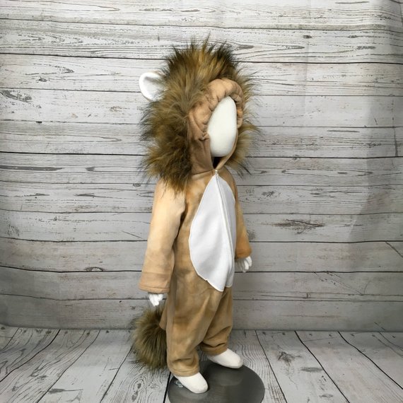 Lion Fleece Baby Costume | Animal Halloween Costumes for Kids, Adults - FarmFoodFamily.com