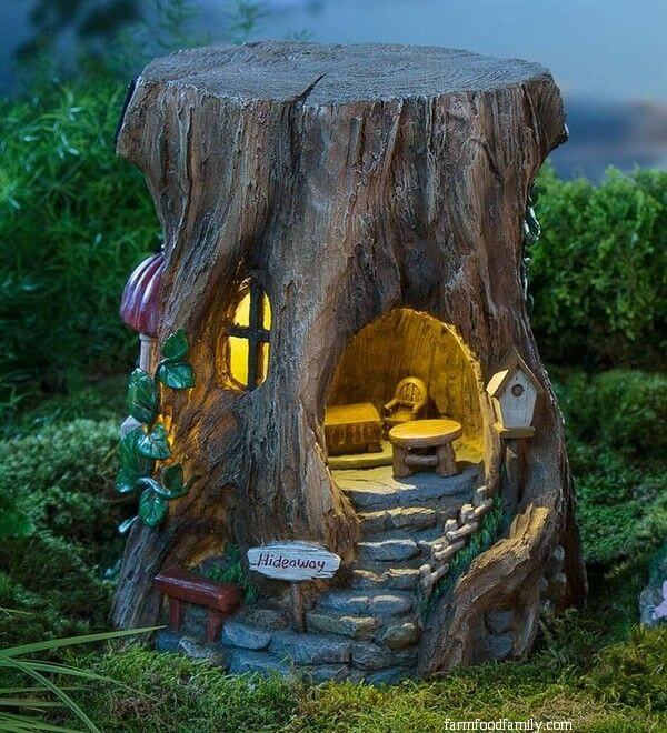 11 fairy tree stump ideas