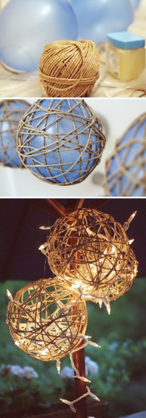 Light Balls | Creative DIY Garden Lantern Ideas - FarmFoodFamily.com