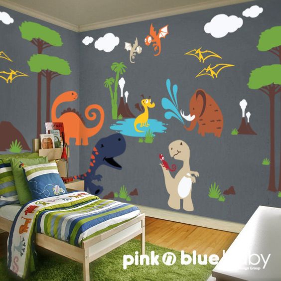 Dino Land Nursery Kids | Cool Zoo Themed Bedroom Ideas For Kids or Nursery