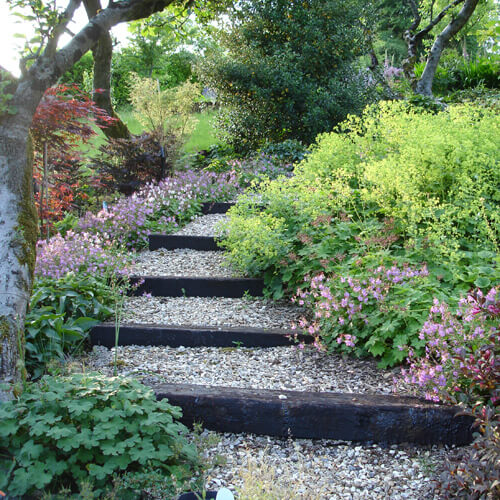 Landscaping Timber Stair | Creative Garden Step & Stair Ideas | FarmFoodFamily