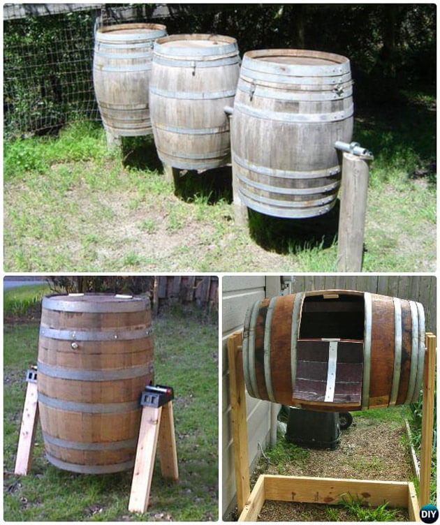 Wine Barrel Compost | Easy Compost Bins You Can DIY On Very Low Budget - FarmFoodFamily.com