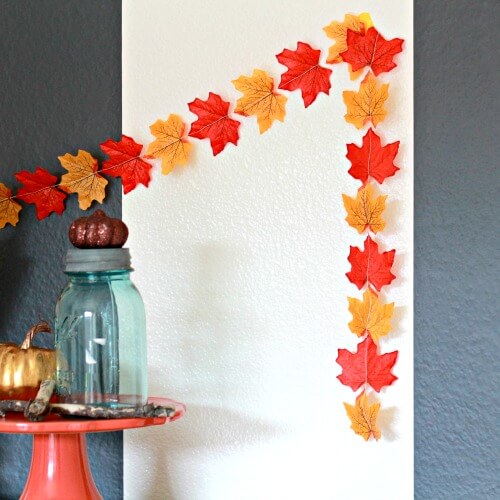 Fall Garland | DIY Fall-Inspired Home Decorations With Leaves - FarmFoodFamily