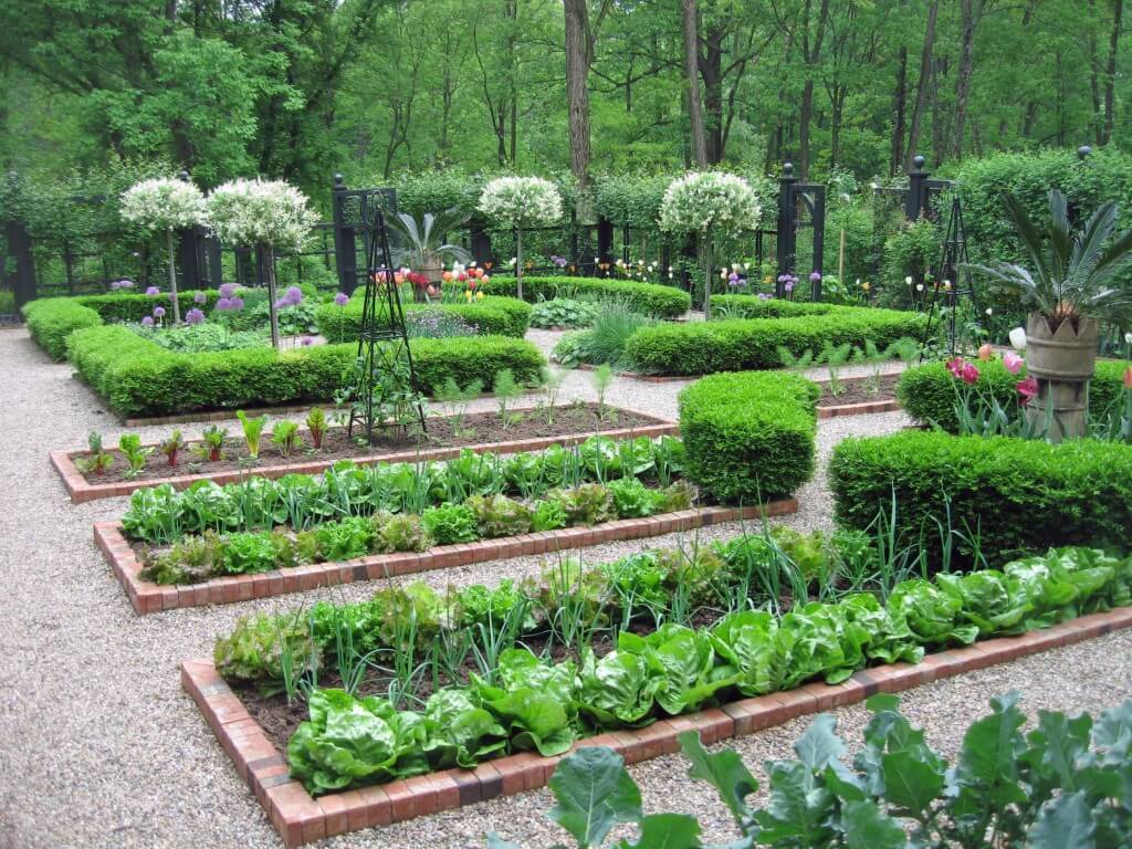 An extraordinary potager in a private New Jersey garden | Edging Plants for Kitchen Gardens - FarmFoodFamily.com