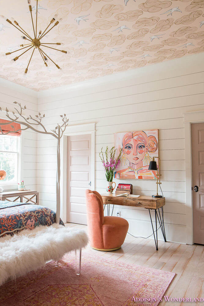 Artwork Young Teen Girl’s Bohemian Bedroom | Bohemian Chic Interior Design Ideas | FarmFoodFamily.com
