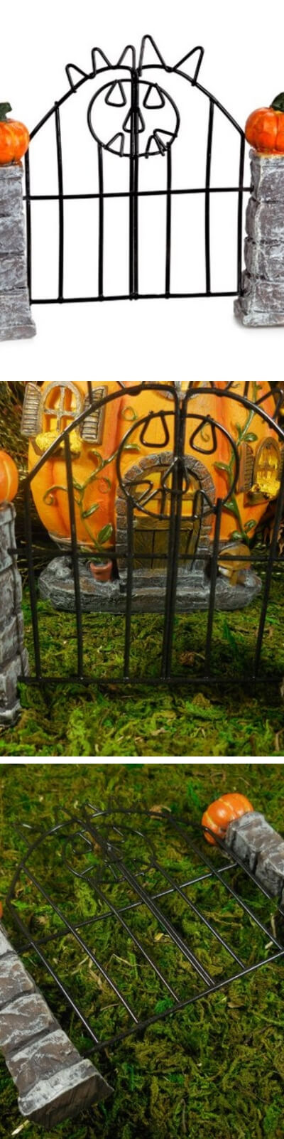 Fairy garden spooky Jack O Lantern gate | Spooky DIY Halloween Entrance (Entryway) Ideas | FarmFoodFamily