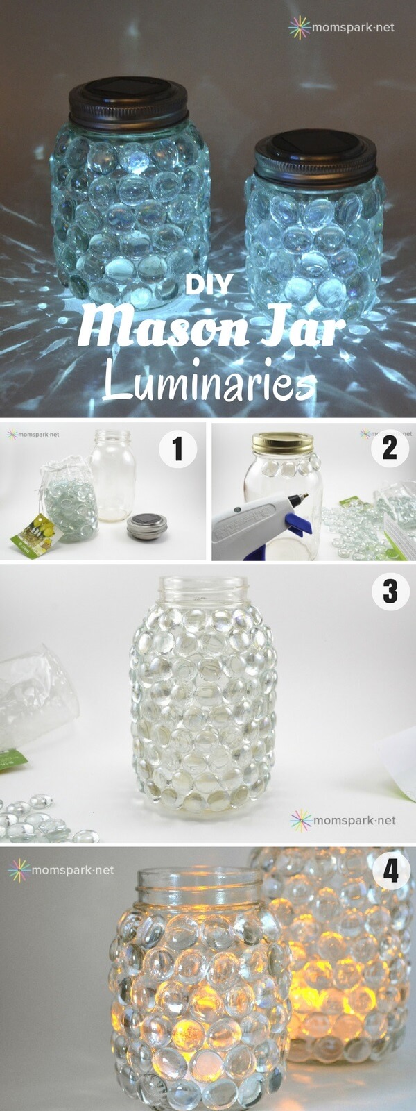 DIY Mason Jar Luminaries | Creative DIY Garden Lantern Ideas - FarmFoodFamily.com