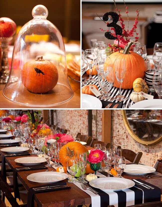 Artsy Halloween Wedding | Fun & Spooky Halloween Table Decoration Ideas - FarmFoodFamily.com
