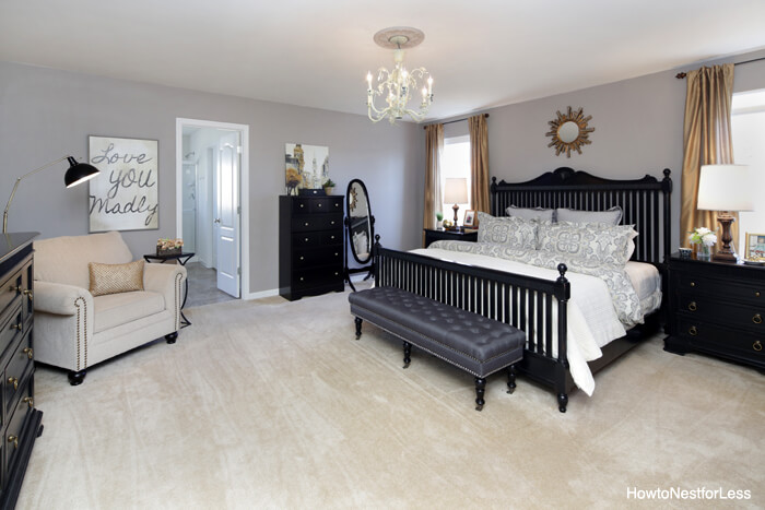 Gold And Gray Master Bedroom