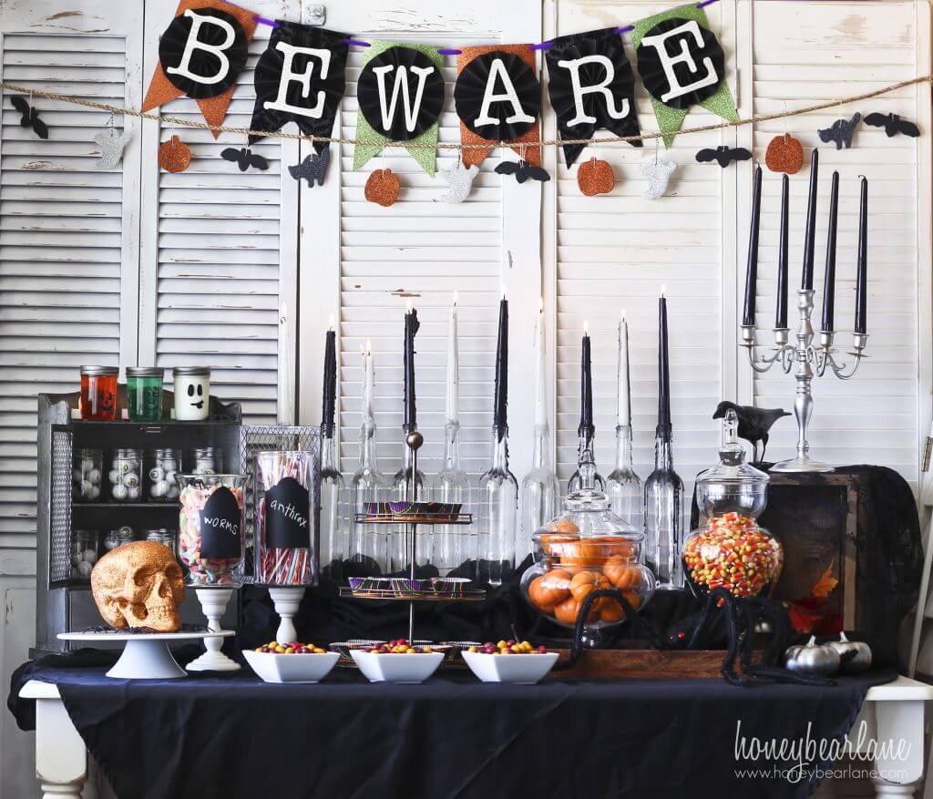 Halloween Party setup | Fun & Spooky Halloween Table Decoration Ideas - FarmFoodFamily.com