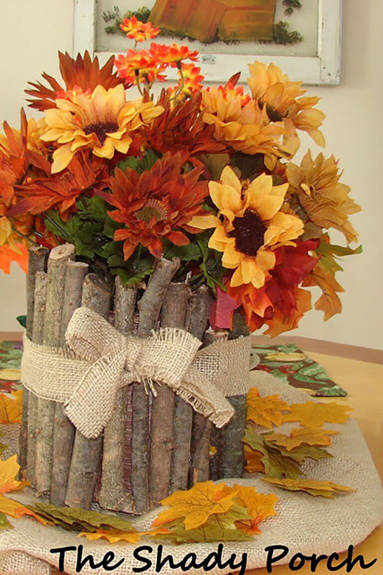 Branches Flowers | Best DIY Fall Centerpiece Ideas | FarmFoodFamily.com