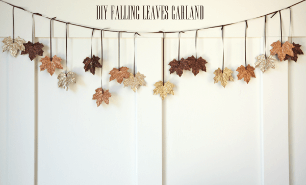 DIY Falling Leaves Garland | DIY Fall-Inspired Home Decorations With Leaves - FarmFoodFamily