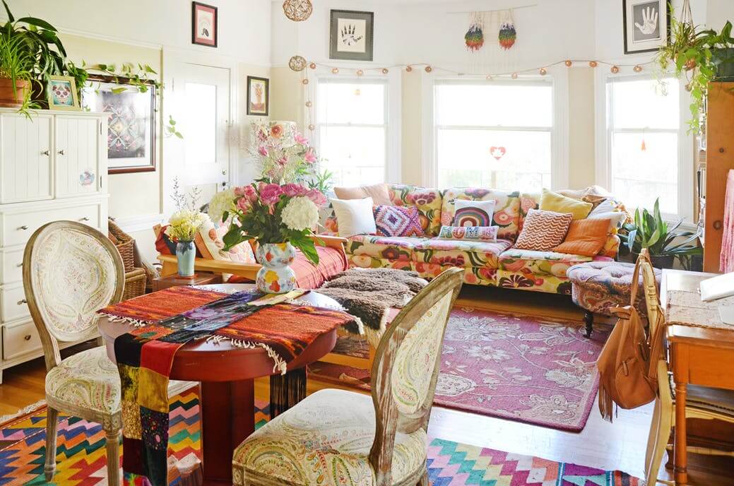 Hippie, Rainbow-Boho | Bohemian Chic Interior Design Ideas | FarmFoodFamily.com