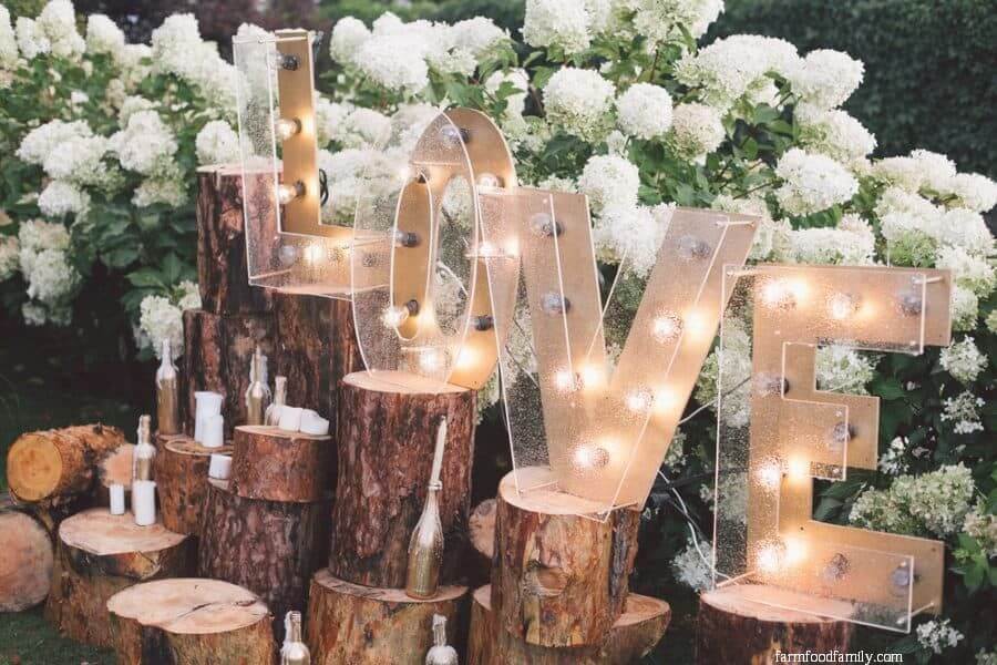 3 tree stump ideas for weddings