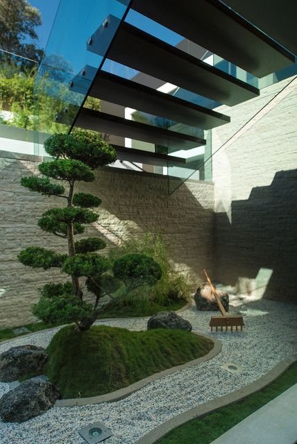 Zen Style Garden Under Stairs | Zen Garden Designs & Ideas
