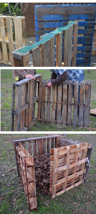 Compost Bin DIY: Quick Pallet Project | Easy Compost Bins You Can DIY On Very Low Budget - FarmFoodFamily.com