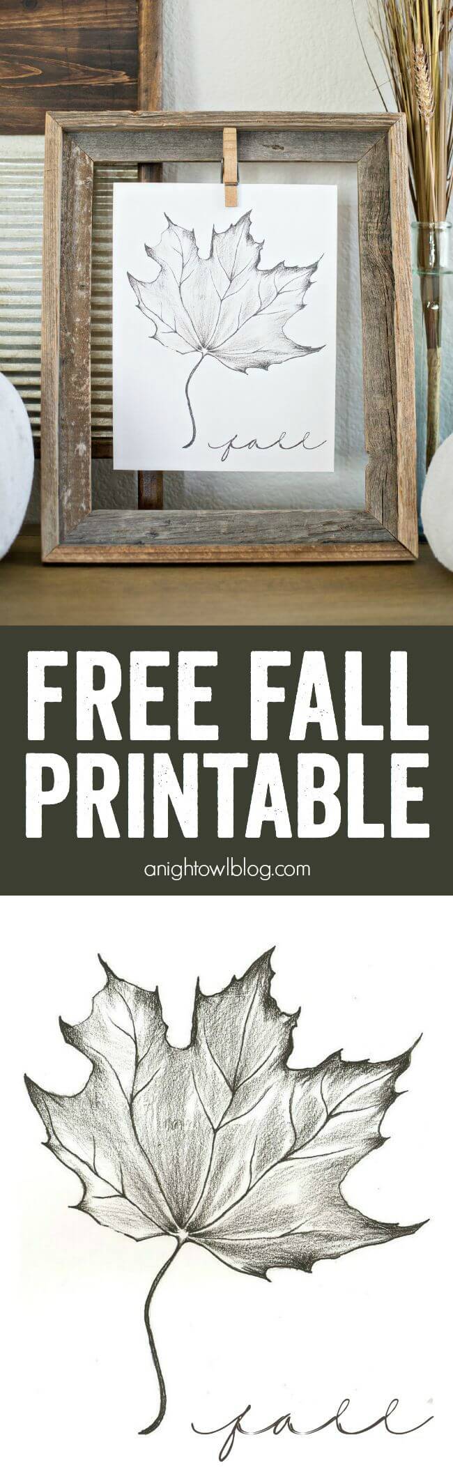 Fall printable | DIY Fall-Inspired Home Decorations With Leaves - FarmFoodFamily