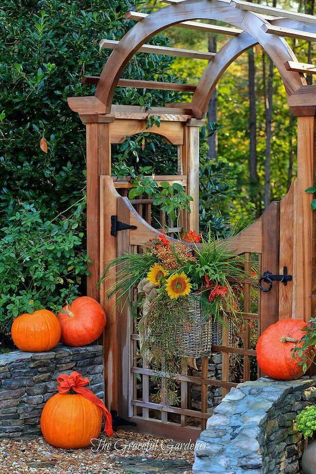 With Pumpkins | DIY Garden Gate Ideas