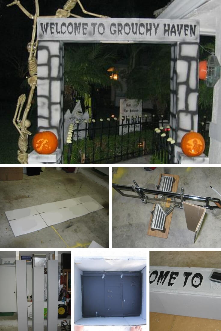 Entranceway out of cardboard | Spooky DIY Halloween Entrance (Entryway) Ideas | FarmFoodFamily