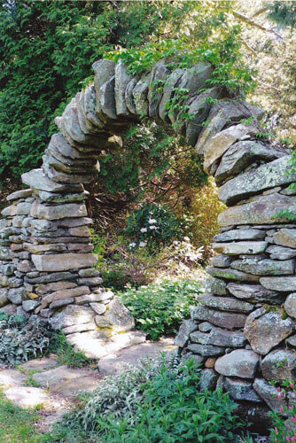 Stone gate | DIY Garden Gate Ideas